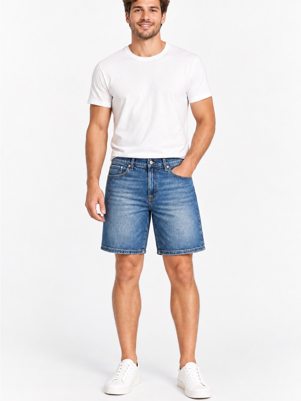 Lucky Brand Washed Blue Denim Jean Shorts